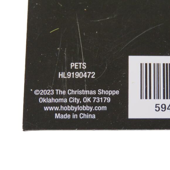 French Bulldog Christmas Tree Ornament Décor 4.5 " Tall Wreath,  Candy Cane - Picture 14 of 14